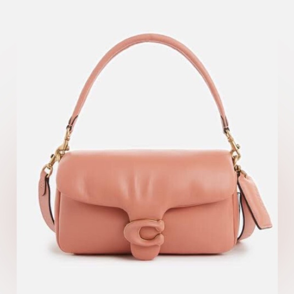 Coach Women's Pillow Tabby Shoulder Bag and Slim Trifold Wallet-Light Coral